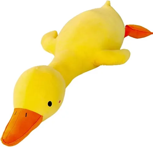 Vista 7 de KEWO Juguete de peluche de pato de felpa suave, lindo animal de peluche gigante de ganso de felpa de pato, almohada suave para abrazar para ropa