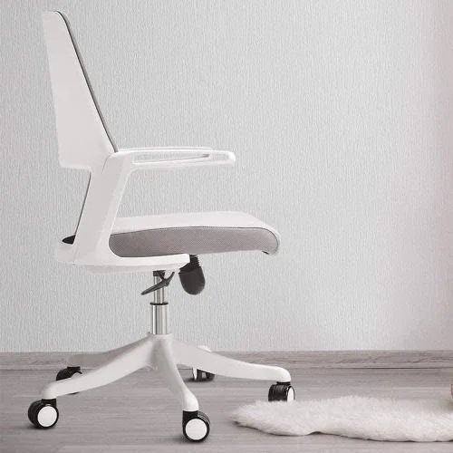 Vista 3 de Silla de oficina Silla trasera Simple Home Mesh Transpirable Oficina Ascensor Silla de personal Silla de conferencia (D)