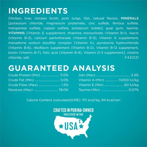 Vista 4 de Purina ONE Natural, alimento húmedo para gatos sin granos, paté, receta de pollo - (Paquete de 24) latas de 3 onzas con apertura fácil