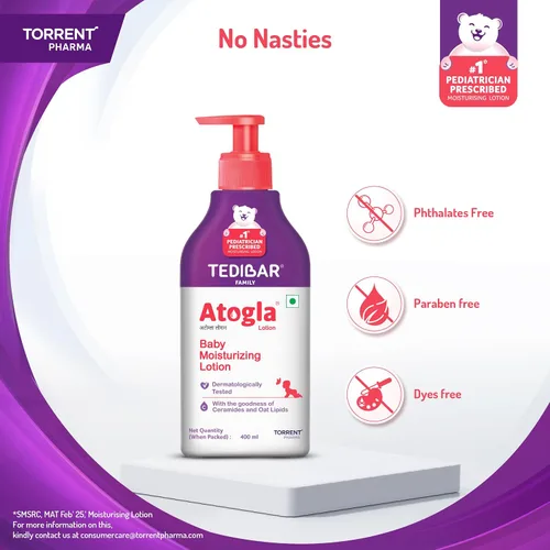 Vista 7 de YMPIGOY Atogla Curatio Loción para bebé, 13.5 fl oz Loción hidratante intensa para todo tipo de piel, protege contra erupciones y previene
