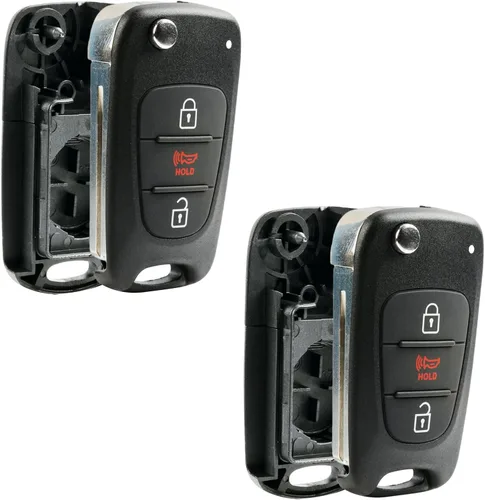 Vista 8 de Se adapta a Kia Rio 2012-2014 / 2010-2013 Kia Soul Flip Key Fob Remote Case Shell (NYOSEKSAM11ATX)
