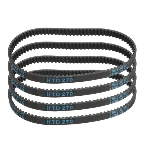 Vista 67 de uxcell 4 piezas HTD-3M Correa de Distribución de Goma 48 Dientes, Longitud de Paso 144mm x Ancho 6mm x Altura 2.4mm, Correa de Polea de Distribución