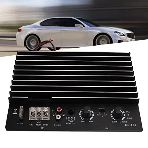 Vista 4 de Negro 12 V Amplificador de Coche 1000 W Audio Subwoofer Amplificador de Potencia Multi para Automóvil
