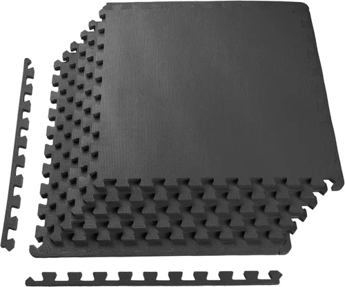 Vista 15 de BalanceFrom Tapete de ejercicio tipo rompecabezas con baldosas entrelazadas de espuma EVA para MMA – Ejercicio – Una pulgada de grosor, 24 pies