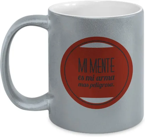 Vista 4 de Taza de Cafe Yo Vaso, taza café divertidas, tazas personalizadas, taza de café inspiradoras, taza con mensajes positivos., 11onza, Dorado