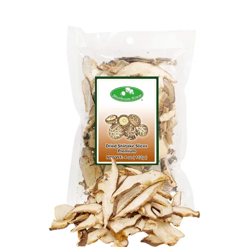 Vista 12 de Mushroom House (MUSI1) Rebanadas secas de hongos shiitake, 1 onza