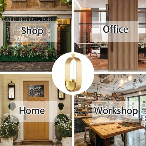 Vista 5 de Shopkeepers Campana para apertura de puerta, timbre de puerta para negocios al entrar, decoración de timbre colgante de entrada y decoración