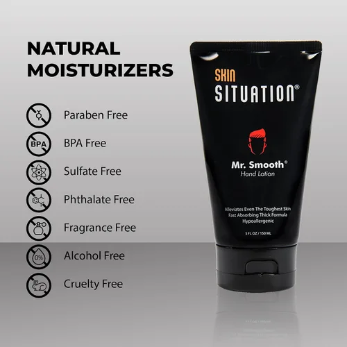 Vista 6 de Mr. Smooth - Loción de manos para hombres Crema curativa gruesa que repara manos ásperas y secas agrietadas y alivio de la piel. Hipoalergénico