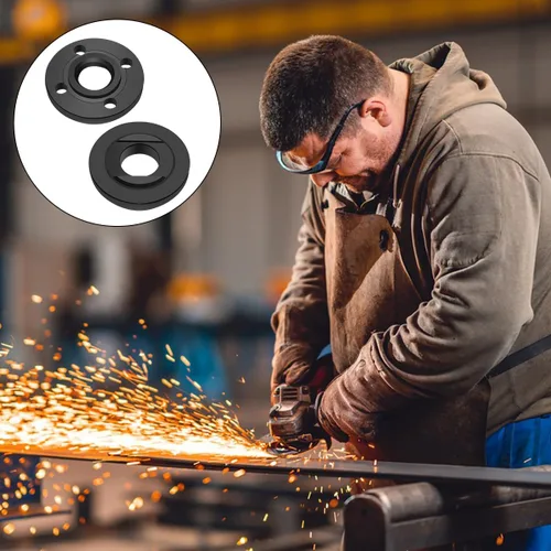 Vista 6 de Kit de 3 llaves de brida angular, amoladora angular, tuerca de bloqueo de metal de brida 5/8-11, piezas de repuesto para amoladoras angulares