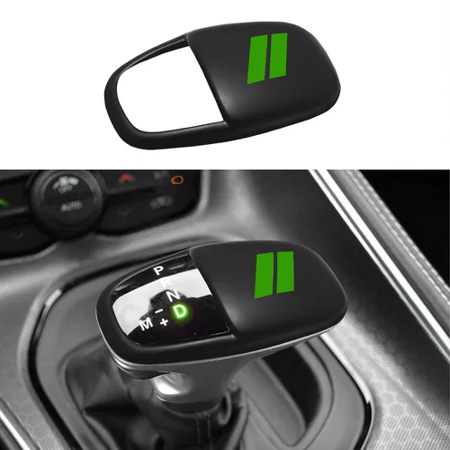 Vista 8 de Cubierta de cabeza de perilla de cambio brillante para accesorios Dodge Charger 2015-2023 Challenger 2015-2023 2024 Durango 2016-2025 2026 ABS