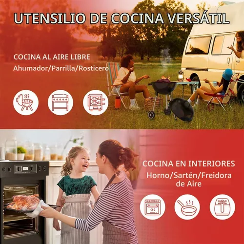 Vista 7 de Termómetro inteligente para carne, digital de lectura instantánea, termómetro de cocina inalámbrico para barbacoa, parrilla, freidora de aire