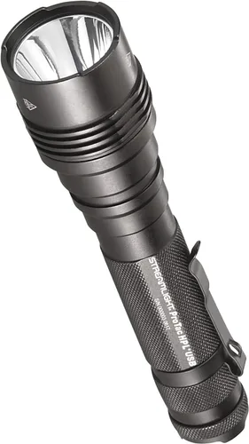 Vista 2 de Streamlight 88077 ProTac HPL USB de 1,000 lúmenes, 35,000 candelas, linterna táctica LED recargable por USB de largo alcance con cable USB y funda