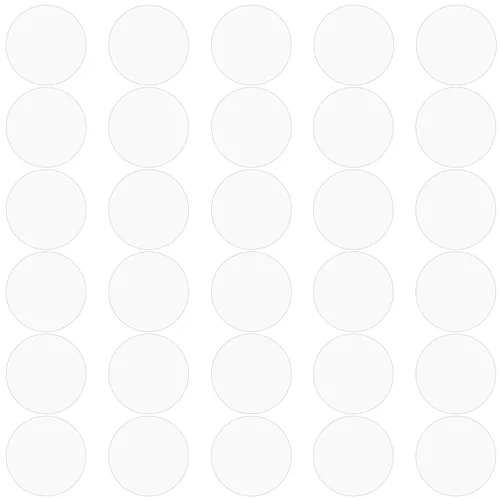 Vista 8 de 30 discos acrílicos negros de 1 pulgada en blanco circular, tableros redondos de acrílico de 0.04 pulgadas de grosor, paneles de plástico