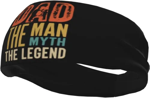 Vista 3 de Dad The Man The Myth The Legend Headband for Men Women Sports Sweatband for Fitness Exercise Moisture Wicking Running Yoga Hairbands