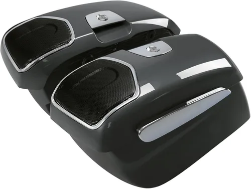 Vista 5 de TCT-MOTORPARTS Alforjas duras para Indian Chieftain Dark Horse Limited 2019-2023 gris acero
