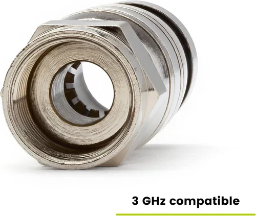 Vista 3 de trueCABLE - Conector F de compresión universal de fácil ajuste RG6 y RG6Q para cable coaxial Dual Shield (DS) Tri-Shield y Quad Shield (QS), 10