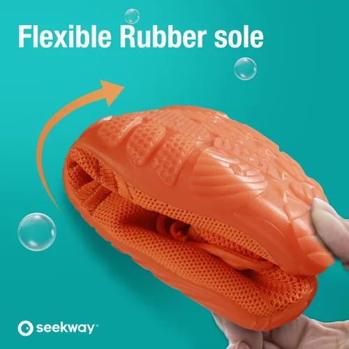 Vista 2 de SEEKWAY - Zapatos de agua unisex, de secado rápido, tipo calcetín y con sensación de pies descalzos para adultos ideales para playa, natación, río