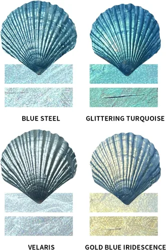 Vista 2 de Galería de arte CSY Pintura acrílica metálica - Pigmento brillante de glitter Planeta Azul - Arte y manualidades para artistas y pintores, pintura