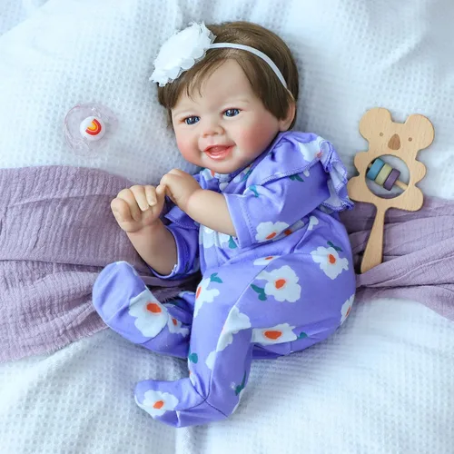 Vista 7 de SCOM Muñecas de bebé realistas Reborn de 20 pulgadas, con sensación de bebé real, muñecas recién nacidas, adorables muñecas sonrientes de la vida