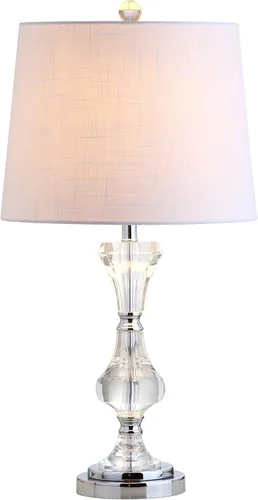 Vista 2 de Eyely EYL2040A Thatcher - Lámpara de mesa LED de cristal de 25 pulgadas para sala de lectura, sala de estar, oficina, dormitorio, transición