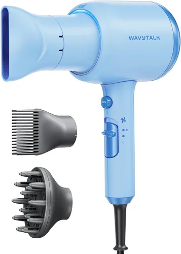 Vista 14 de Secador de pelo Wavytalk con difusor, secador iónico Blown Away para cabello rizado con peine, secador de 1875 W de secado rápido con tecnología