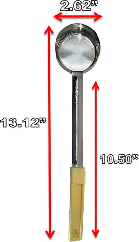 Vista 5 de Cucharas de servicio con control de porciones de acero inoxidable Paquetes combinados (1oz, 2oz, 3oz sólido)