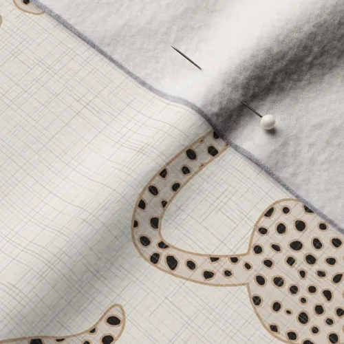 Vista 5 de Spoonflower Fabric Neutral Leopard Boho Safari on Performance Velvet