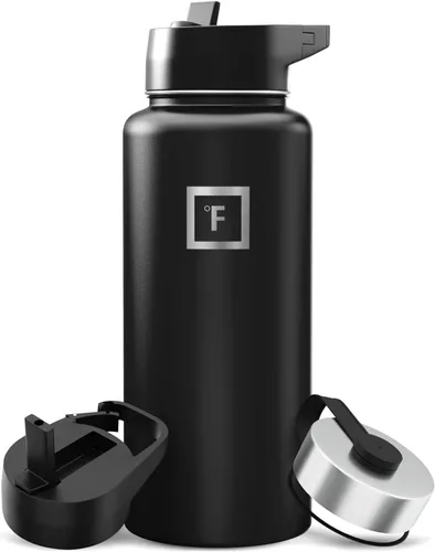 Vista 54 de IRON °FLASK Botella de agua de boca ancha de 32 onzas con pajita Aurora