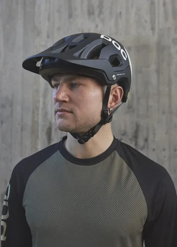 Vista 5 de POC, Tectal Race MIPS - Casco de bicicleta de montaña para senderos y Uranio Negro/Hidrógeno Blanco Mate