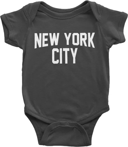 Vista 4 de Pantalla impresa Nueva York bebé mono pantalla impresa Lennon estilo retro Negro
