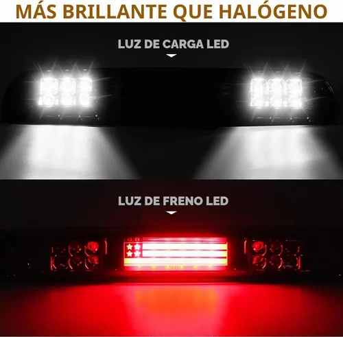 Vista 3 de Kit de luz trasera + tercera luz de freno para Chevy Silverado 1500 2500 HD 1999-2002, para GMC Sierra 1500 2500 HD Fleetside 1999-2003, luces Lente