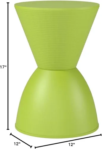 Vista 3 de Modway Haste - Taburete moderno y contemporáneo con forma de reloj de arena, color verde