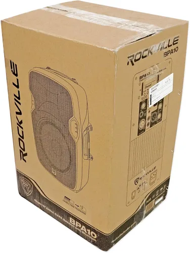 Vista 9 de Rockville BPA10 - Altavoz PA DJ Amplificado de 10 pulgadas y 400 W Pico con Bluetooth, reproductor USB/SD, radio FM, entradas XLR/RCA/1/4"/Aux