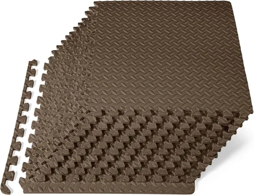 Vista 18 de ProsourceFit - Tapete de ejercicio tipo rompecabezas de ½ pulgada, losetas de espuma EVA entrelazadas para gimnasio en casa, para niños, crema, 24 x