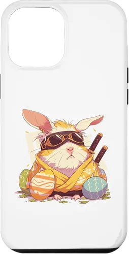 Vista 6 de iPhone 15 coloridos huevos de Pascua caza Ninja conejillo de indias con orejas de conejo
