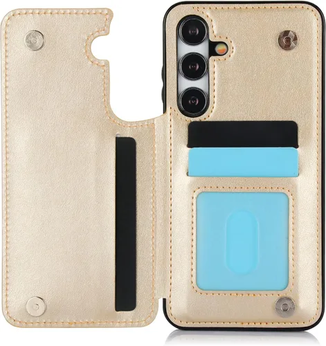 Vista 4 de Asuwish Funda de teléfono para Samsung Galaxy A15 5G/4G con protector de pantalla de vidrio templado, tarjetero con soporte para tarjetero, soporte