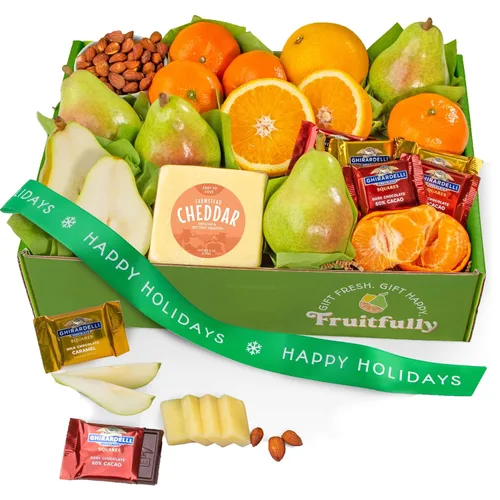 Vista 5 de A Gift Inside Caja de regalo gourmet y frutas favoritas de la cosecha de feliz cumpleaños