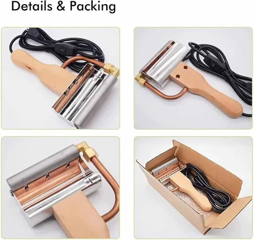 Vista 7 de ERICAT Extractor de miel eléctrico portátil, cuchillo cortador de miel eléctrico con mango aislado, eliminación eficiente de la cera y fácil