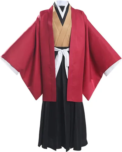 Vista 6 de Gonriya Anime Cosplay Hombres Kimono Adulto Cosplay Disfraz Uniforme Japonés Púrpura