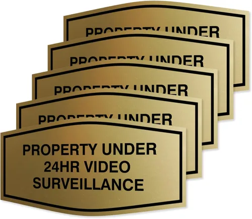 Vista 29 de Fancy Property - Señal de videovigilancia (cámara) de menos de 24 horas (negro) - Pequeño (paquete de 1)