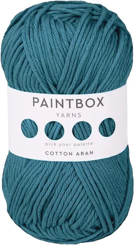 Vista 68 de Paintbox Yarns 100% algodón Aran, 50 g (1.76 oz), 85 m (93 yardas) - Lana blanca en cartón para crochet, tejer - Suave, ligera para suéter, ropa