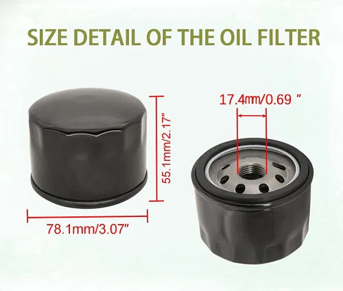 Vista 2 de 12 050 01-S 492932s Filtro de aceite para 492932 795137 696854, reemplazar 21548100 1205001-S 1205001, compatible con Kawasaki 49065-7007 GY20577