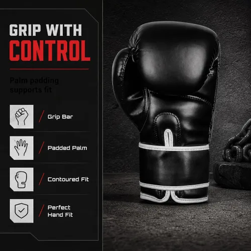 Vista 5 de Professional Boxing Gloves Men Women – Pro Training Sparring Gloves, Heavy Bag, MMA Kickboxing Muay Thai Gloves – Hook & Loop with Wrist Support