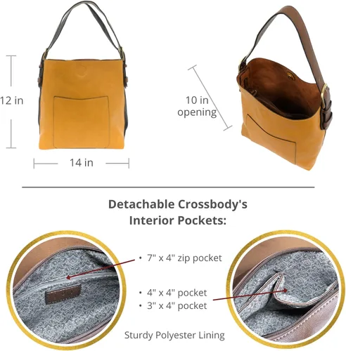 Vista 3 de Joy Susan - Bolsa clásica 2 en 1 para mujer, estilo hobo