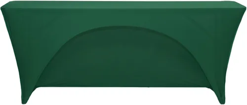 Vista 11 de YOUR CHAIR COVERS - Mantel elástico rectangular de elastano de 6 pies x 18 pulgadas, con espalda abierta para aula, color negro