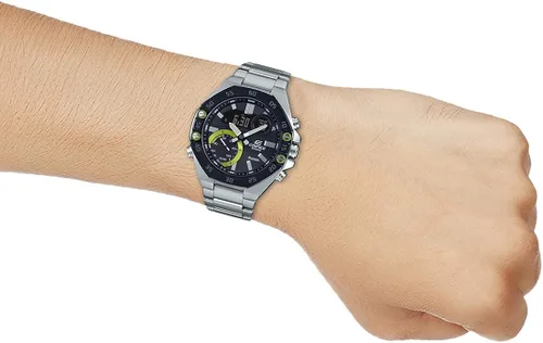Vista 5 de Casio Edifice ECB-10DB-1ADF Reloj analógico de cuarzo plateado de acero inoxidable para hombre