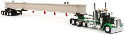 Vista 2 de DCP 1/64 Negro/Verde Peterbilt 389 w/ERMC Hydra-Steer Trailer & Bridge Beam Load 60-1673