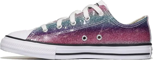 Vista 2 de Converse Chuck Taylor All Star Glitter Drip Ox para niña (niño pequeño)