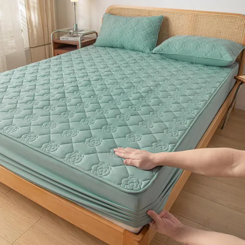 Vista 12 de FCLDESHOP Sábana elástica de bolsillo profundo, sábanas gruesas con impresión acolchada, para dormitorio de niño y niña, impermeable, barrera