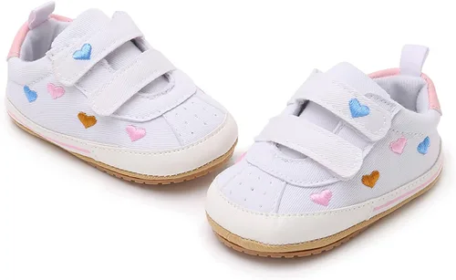 Vista 4 de SOFMUO Zapatos deportivos para bebés, niños y niñas, de piel sintética, antideslizantes, suela de goma suave, botines de vestir para niños pequeños